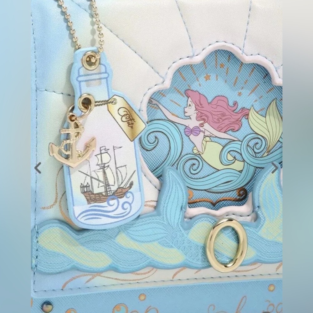 NWT Danielle Nicole The Little Mermaid Ship in a Bottle Crossbody Bag